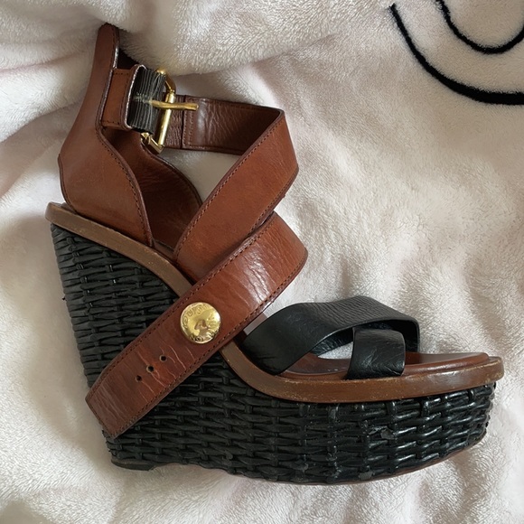 Louis Vuitton Wedge Sandals size 37 - Picture 1 of 12